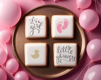 It's A Girl Cookie Stencil | Baby Shower DIY Cake Decor
