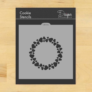 Kreis der Herzen Cookie Stencil | Valentinstag Cookie Schablonen | Herz-Cookie-Schablonen | Herzförmige Cookie-Schablonen |  Designer Schablonen