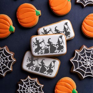 Dancing Witches Halloween Cookie Stencil | Halloween Cookie Stencils | Witches Cookie Stencil | Designer Stencils