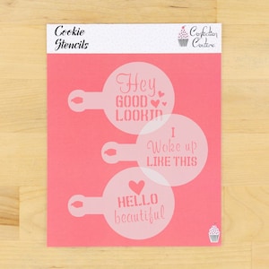 Hello Beautiful Latte Art Stencils  | Latte Art Stencil |Coffee Art Stencil | Café Stencil | Coffee Stencils | Barista Stencils |