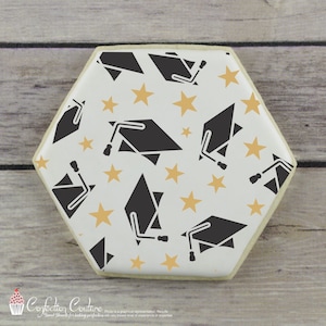 Graduation Background Cookie Stencil | Graduation Cookie Stencil | DIY Grad Party Stencil | Grad Party Cookie Stencil | Confection Couture |