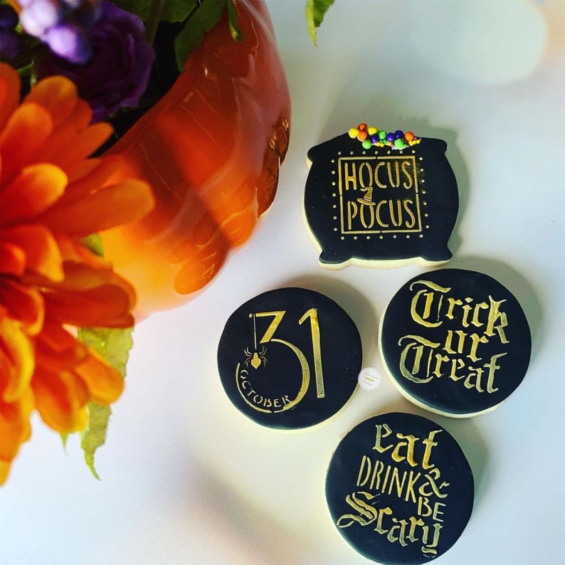 Trick Or Treat Halloween Cookie Stencil by Confection Couture