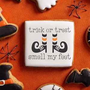 Witch Boots Message Cookie Stencil | Confection Couture | Cookie Stencils | Cake Stencil | Halloween Stencil | Reusable Stencil