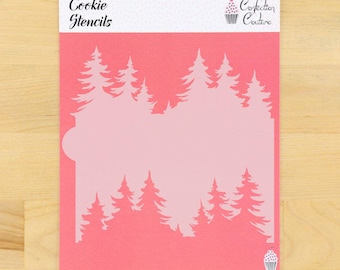 Pine Tree Edger Cookie Stencil
