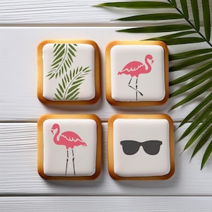 South Beach Cookie Stencil  | Summer Cookie Stencil | Cake Stencil | Bread Stencil | Arts & Crafts Stencil | DIY | Confection Couture |