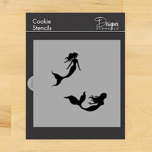 Mermaids Cookie Stencil | Under the Sea Cookie Stencil | Beach Cookie Stencil | Summer Cookie Stencils | Designer Stencils