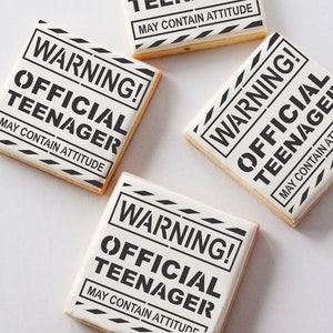 Official Teenager Cookie Stencil | Birthday Cookie Stencil | 13th Birthday Stencil | Birthday Arts & Crafts Stencil | Confection Couture |
