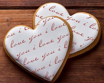 Ich liebe dich Cookie and Craft Stencil |  Valentinstag Kunsthandwerk | Konfekt Couture |
