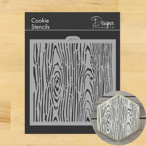 Stencil per biscotti effetto legno di Designer Stencils / Stencil per torte / Stencil per pane / Stencil per arti e mestieri / Confection Couture /