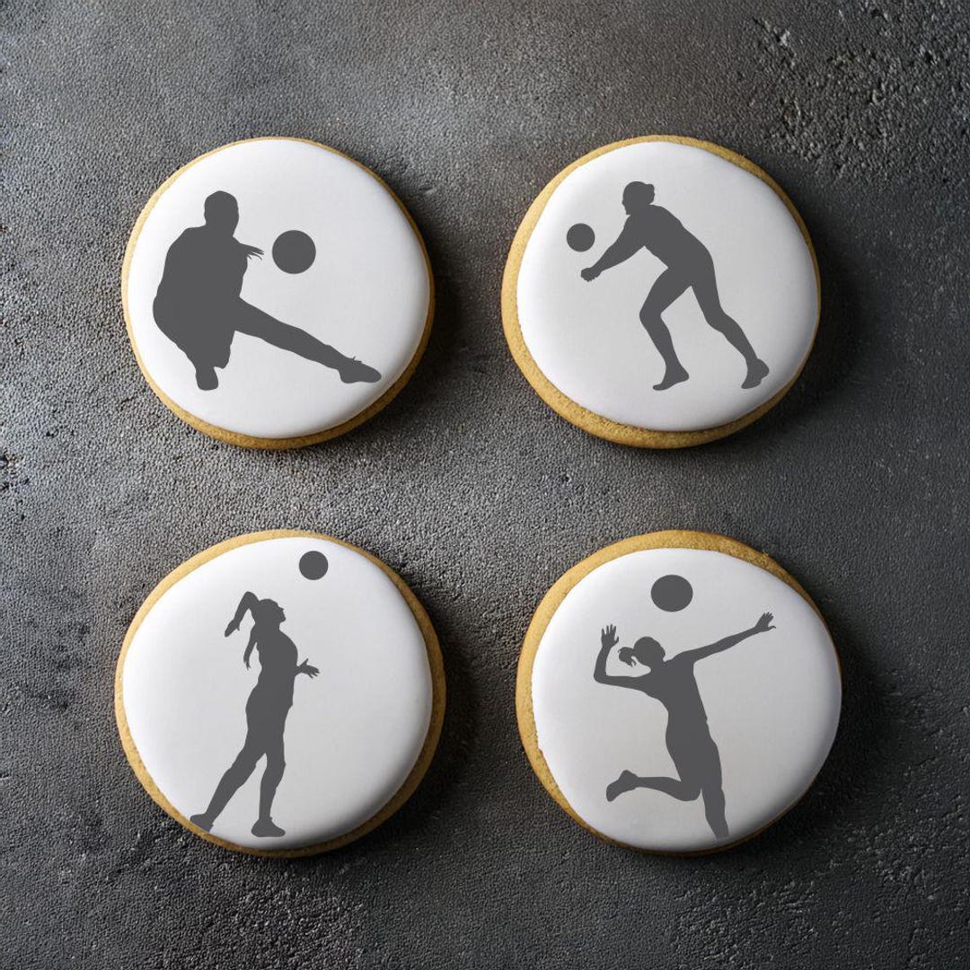 Volleyball Player Cookie Stencil | Arts & Crafts Silhouette - Etsy
