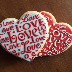 Love Saying Cookie Stencil | Valentine&#39;s Cookie Stencils | Heart Cookie Stencils | Heart Shaped Cookie Stencils |  Designer Stencils