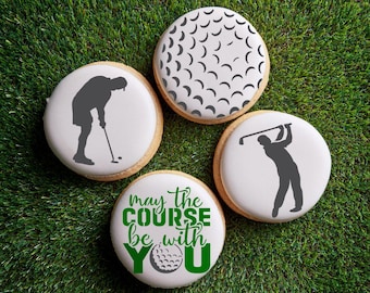 Golf Cookie Stencil Set | Mens Golf Stencils | Womens Golf Stencils | Golf Birthday Cookies | Golf Cookie Stencils | Cookies for The Masters