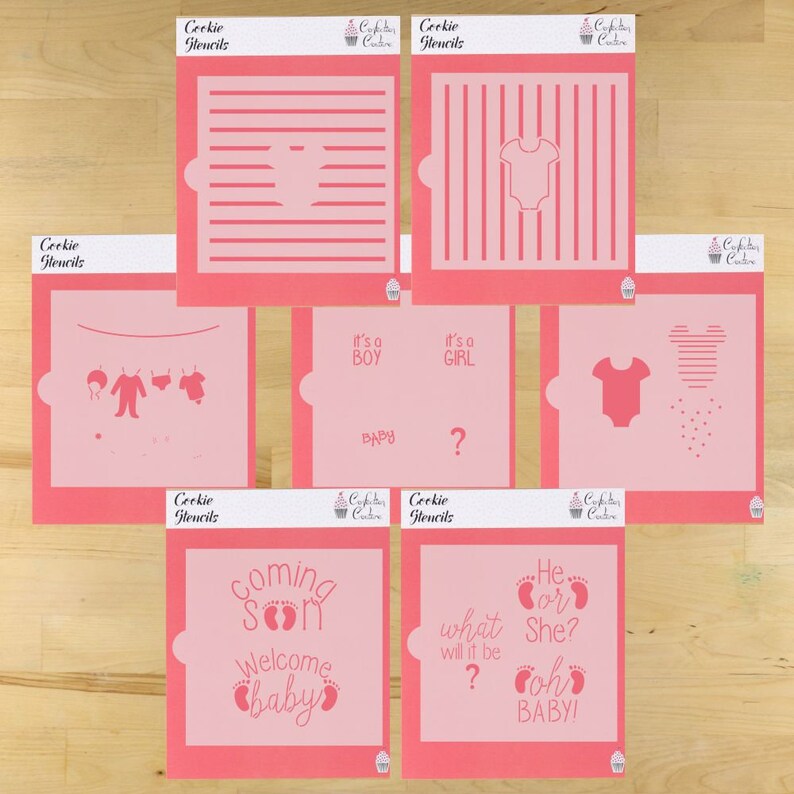 Gender Reveal Cookie Stencil Set by Confection Couture