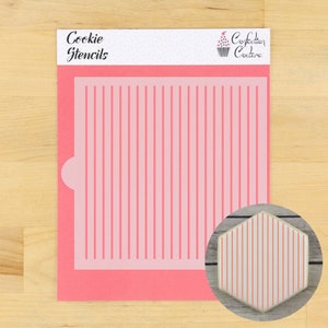 Thin Stripe Cookie Stencil | Striped Cookie Stencil | Stripes Cookie Stencil | Stripe Pattern Cookie Stencil