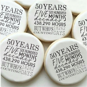 50. Geburtstag-Cookie-Schablone | DIY Geburtstag Schablone | Geburtstag Kuchen Schablone | Kunsthandwerk Schablone | Einzigartige Funde | Konfekt Couture |