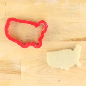 Coupe-biscuits Carte des États-Unis | Emporte-pièce en forme de biscuit américain | emporte-pièces militaires | Biscuits en forme de carte des États-Unis | Emporte-pièces 4 juillet