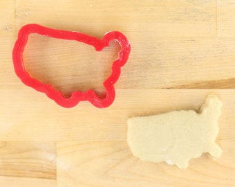 Tagliabiscotti a forma di mappa degli Stati Uniti / Tagliabiscotti a forma di Stati Uniti / Tagliabiscotti patriottico / Tagliabiscotti a forma di America