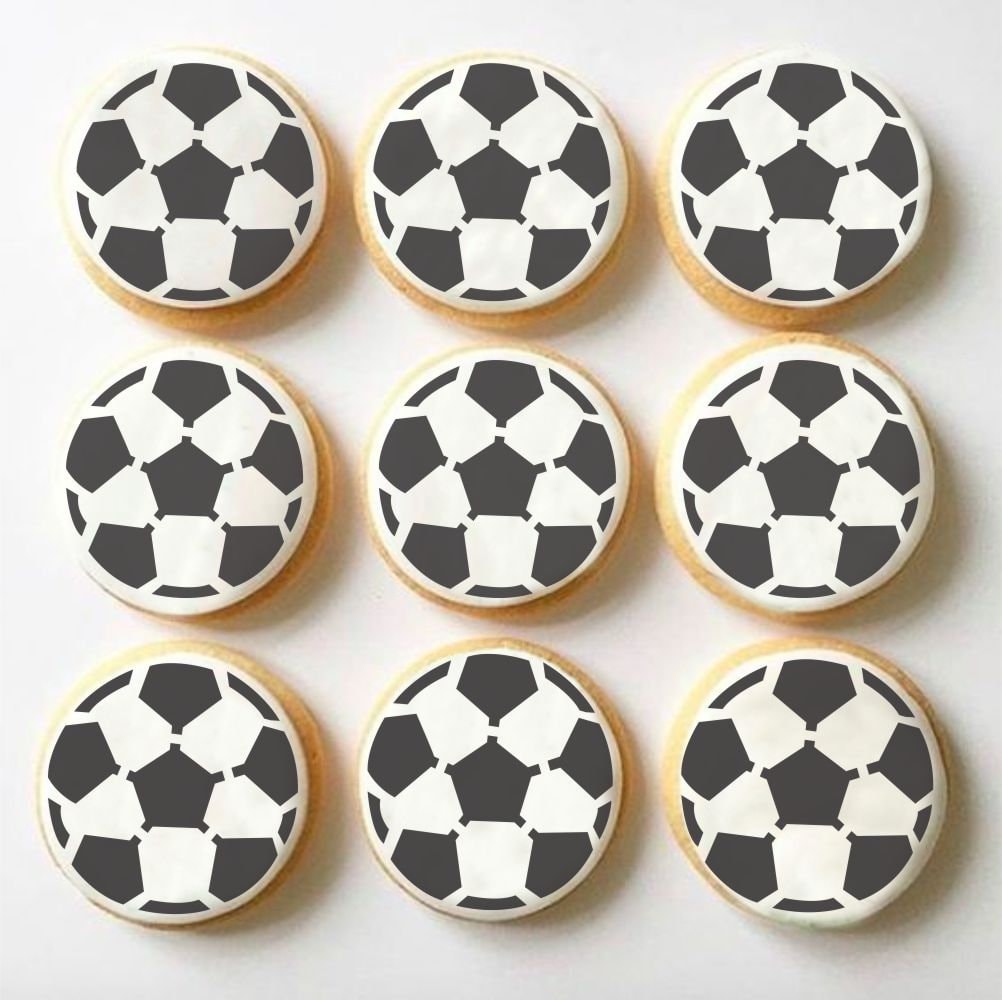 Soccer Ball Cookie Stencil | Soccer Cookie Stencil | Sports Cookie Stencil | DIY Stencil | Soccer Arts & Crafts Stencil | Confection Couture