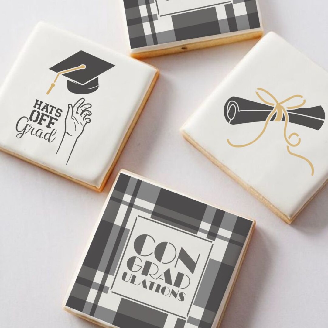 Graduation Collection Cookie Stencil Graduation Stencil Etsy