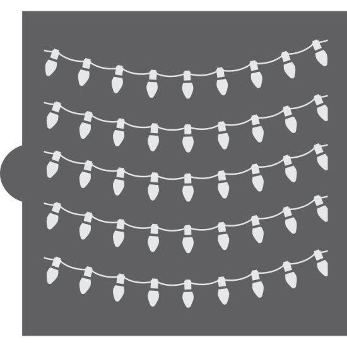 String Lights Basic Background Cookie Stencil by Confection | Etsy