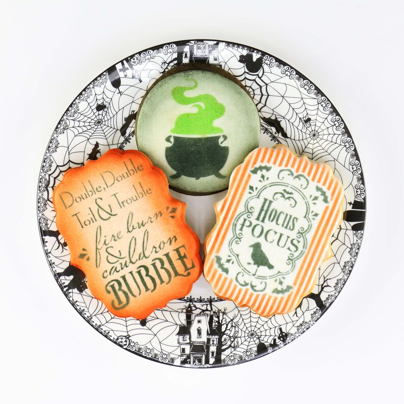 Hocus Pocus Halloween cookie stencil by Confection Couture