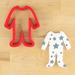 Baby PJ&#39;s Onesie Cookie Cutter | Baby Onesie Cookie Cutter | Onesie Shaped Cookie Cutter | Cookie Cutters for Baby Shower |