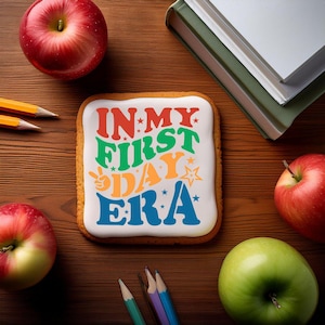 Erster Tag Era Back to School Cookie Schablone | Zurück zu Schule Cookie Schablonen | Kekse für Back to School