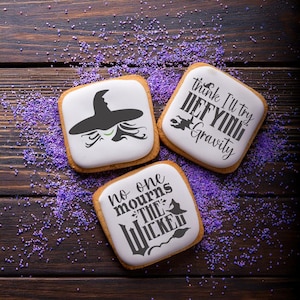 No One Mourns the Wicked Cookie Stencil Set | Halloween  Stencil | Broadway Musical | Movie | Halloween Arts & Crafts | Confection Couture |