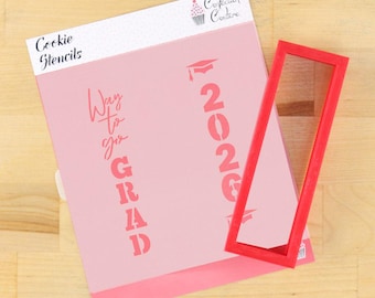 Graduation Cookie Stick Stencil | Way to Go Grad | Class of 2026 | Confection Couture |