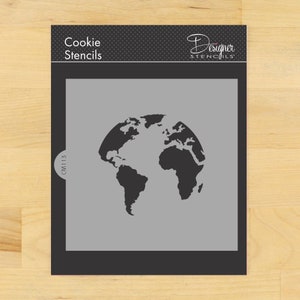 Pochoir à biscuits carte du monde | Pochoirs de créateur | Pochoir à biscuits de carte des États-Unis | l'aventure vous attend | votre voyage commence | Pochoir à biscuits de voyage