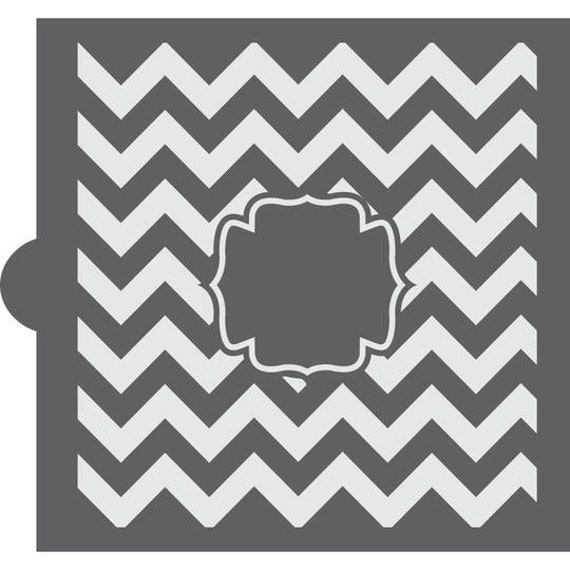 Chevron Background With Monogram