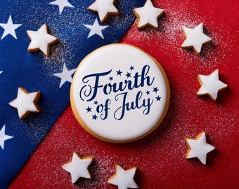 Fourth of July Cookie Stencil | 4th of July Cookie Stencil | Independence Day Cookie Stencil | Cookie Stencil