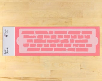 Brick Wall Cake Side Stencil | Brick Pattern Stencil | Cake Background Stencil | Reusable Mylar Stencil