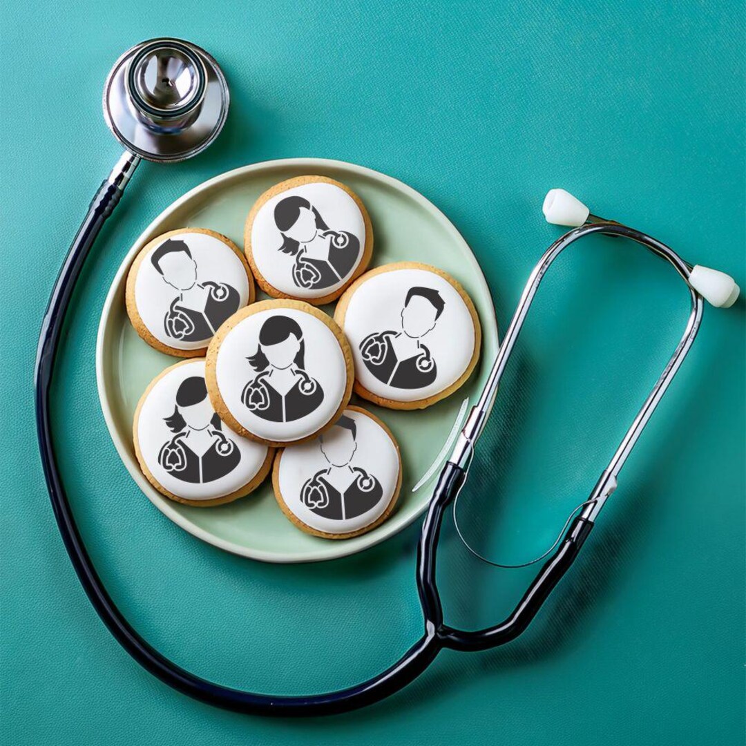 Nurse or Doctor Round Cookie Stencil Set by Designer Stencils| Medical ...