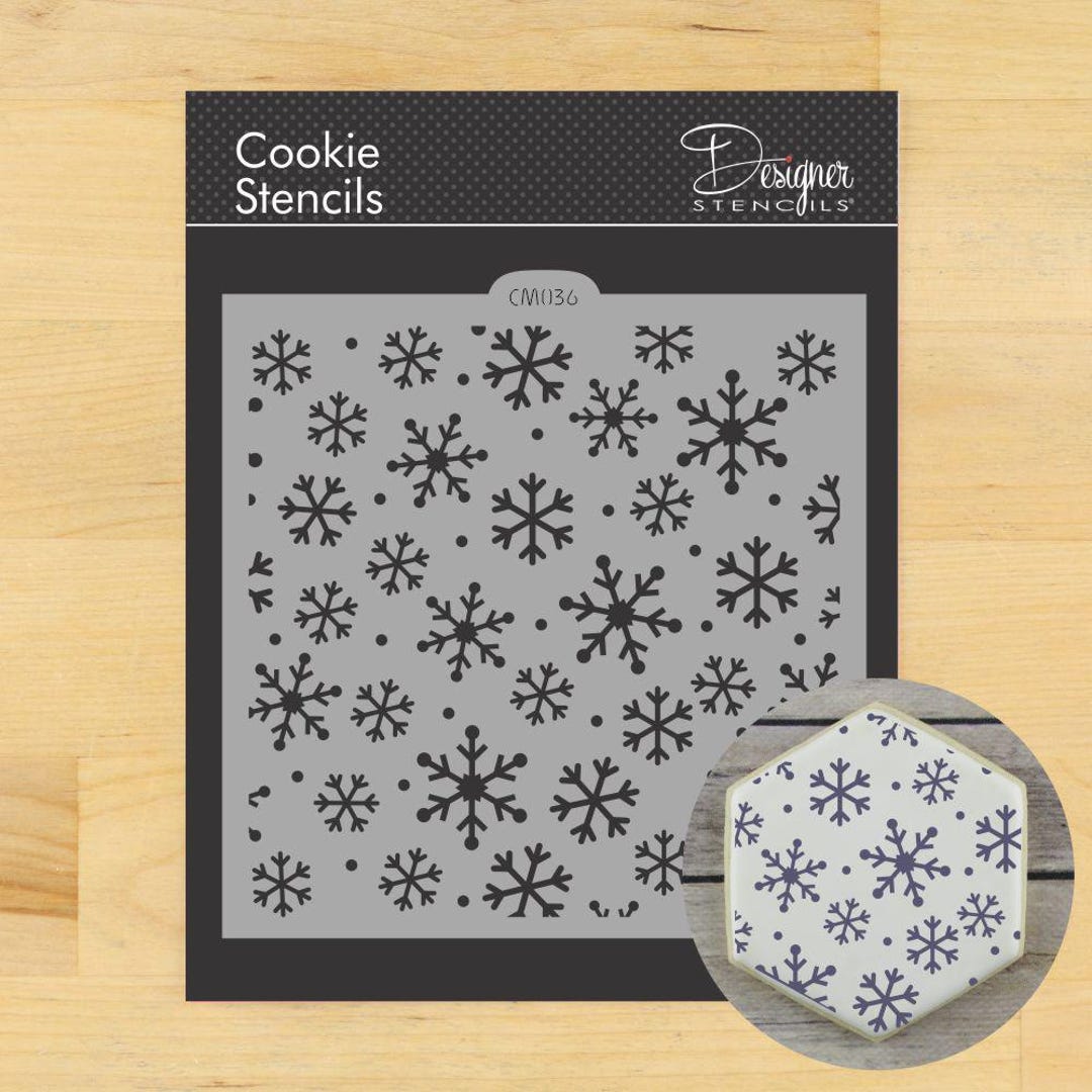 Snowflakes Cookie Stencil by Designer Stencils Allover Christmas Cookie ...