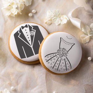 Wedding Finery Cookie Stencil Set | DIY Wedding Stencil | Bridal Cookie Stencil | Arts & Crafts | Designer Stencils |