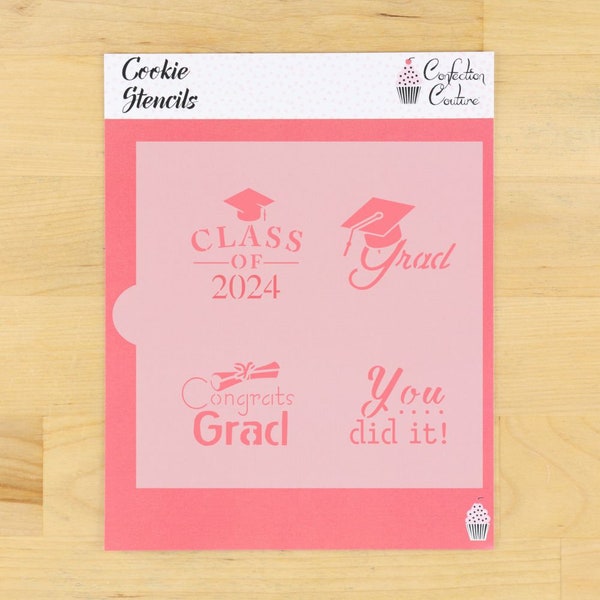 Graduation Cookie Stencil Messages| Graduation Cookies | Class of 2024 Cookie Stencil | Congrats Grad Cookie Stencil |