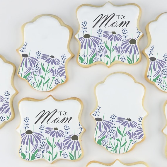 Echinacea Cookie Stencil | Mother's day Cookie Stencil | Cake Stencil | Mother's Day Arts & Crafts Stencil | Confection Couture |