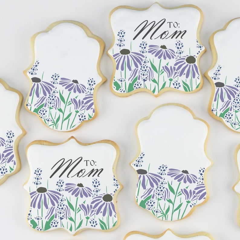Echinacea and Spicata Cookie Stencil by Confection Couture