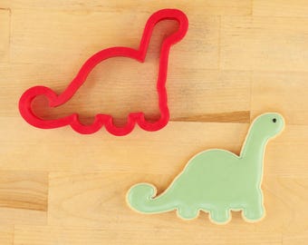 Brontosaurus Cookie Cutter | 3D Printed Dinosaur Birthday Cookies