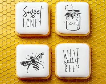 Honey Bee Cookie Stencil | Confection Couture, DIY Arts & Crafts