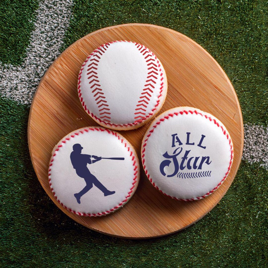 Baseball Cookie Stencil Bundles | Sports Cookie Stencil | Baseball ...