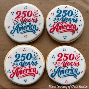 250 Years America Cookie Stencil | Fourth of July | Happy Birthday America | Confection Couture | image 4