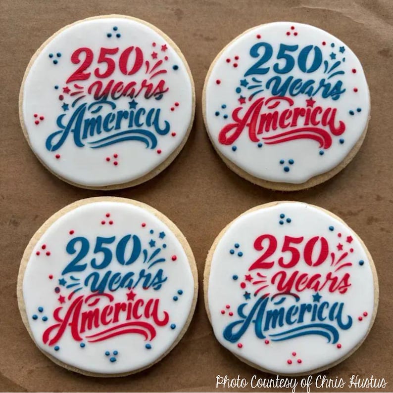 250 Years America Cookie Stencil | Fourth of July | Happy Birthday America | Confection Couture | image 4