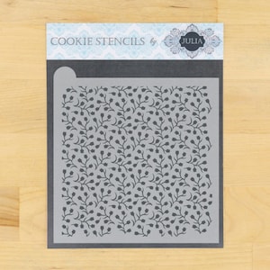 Baby&#39;s Breath Background Cookie Stencil | Julia Usher Cookie Stencil | Cake Stencil | Bread Stencil | Arts & Crafts | Confection Couture |
