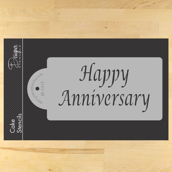 Happy Anniversary Cake Stencil | 25th Wedding Anniversary Cake Stencil | 50th Wedding Anniversary Cake Stencil | Designer Stencils