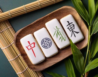 Set di stencil per biscotti con tessere Mahjong / Confection Couture /