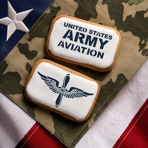 United States Army Aviation Cookie Stencil | Military Stencil | Homecoming | Cake Stencil | Arts & Crafts Stencil | Confection Couture |