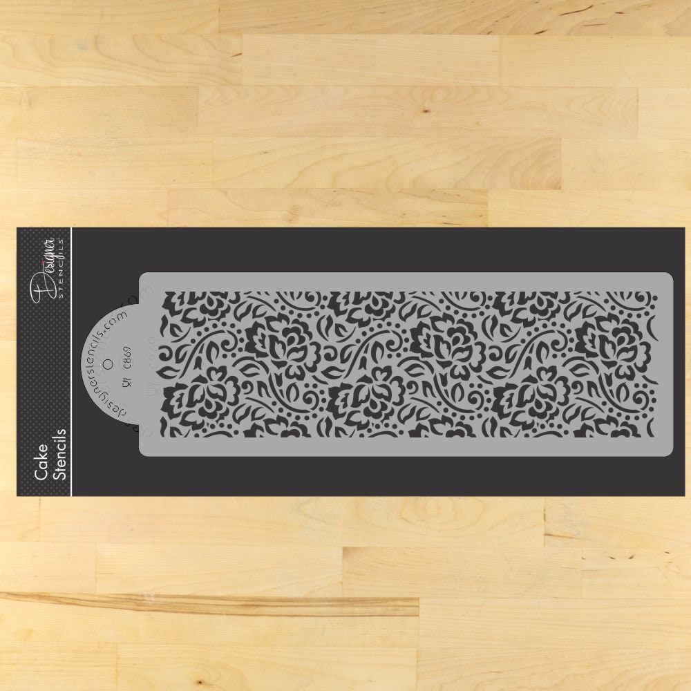 BYC Single Rose Stencil - Bake Your Cakes