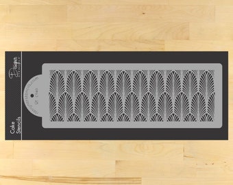 Art Deco Cake Stencil | Gatsby Fan Design | 1920s Themed | Designer Stencils |